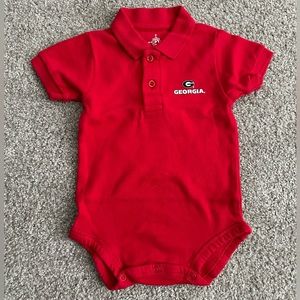 Red Georgia onesie size 6-9 month